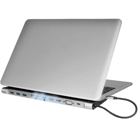 LogiLink - Docking station - USB-C 3.2 Gen 1 - VGA, 2 x HDMI - GigE - 6