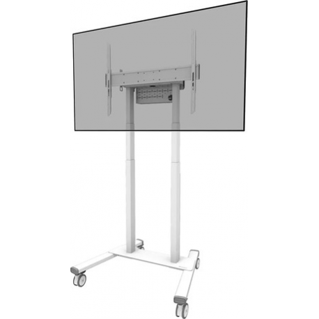 Neomounts by Newstar FL55-875WH1 - Cart - for flat panel - motorised - lockable - steel - white - screen size: 37"-100" - 0