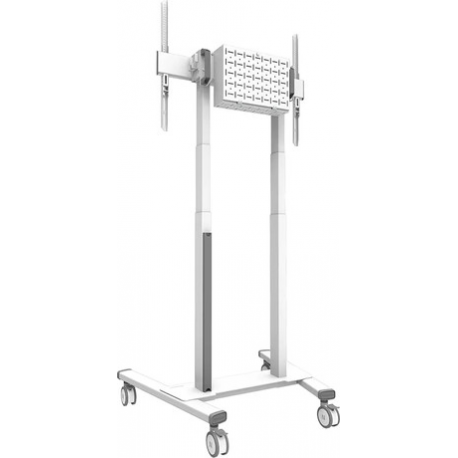 Neomounts by Newstar FL55-875WH1 - Cart - for flat panel - motorised - lockable - steel - white - screen size: 37"-100" - 2