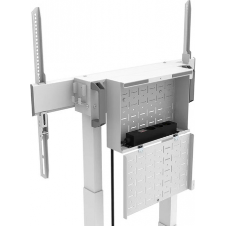 Neomounts by Newstar FL55-875WH1 - Cart - for flat panel - motorised - lockable - steel - white - screen size: 37"-100" - 3