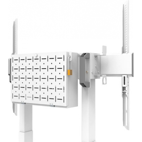 Neomounts by Newstar FL55-875WH1 - Cart - for flat panel - motorised - lockable - steel - white - screen size: 37"-100" - 5