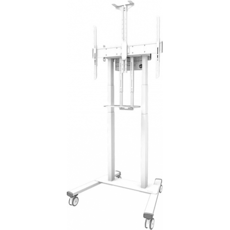 Neomounts by Newstar FL55-875WH1 - Cart - for flat panel - motorised - lockable - steel - white - screen size: 37"-100" - 8