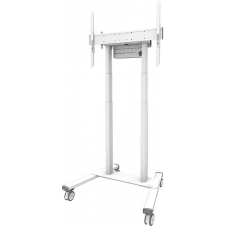 Neomounts by Newstar FL55-875WH1 - Cart - for flat panel - motorised - lockable - steel - white - screen size: 37"-100" - 9