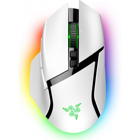 Razer Basilisk V3 pro - Mouse - ergonomic - right-handed - optical - 11 buttons - wireless, wired - Bluetooth, 2.4 GHz - USB wireless receiver - white - 0