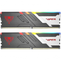 Patriot Viper Venom RGB DDR5 series - DDR5 - kit - 32 GB: 2 x 16 GB - DIMM 288-pin - 6000 MHz / PC5-48000 - CL36 - 1.25 V - unbuffered - on-die ECC - silver, matte black