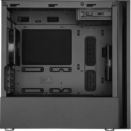 Cooler Master Silencio S400 - Tower - micro ATX - no power supply (ATX / PS/2) - black - USB/Audio - 2