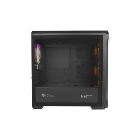 Genesis Irid 503 aRGB - Tower - micro ATX - no power supply (ATX) - black - USB/Audio - 9