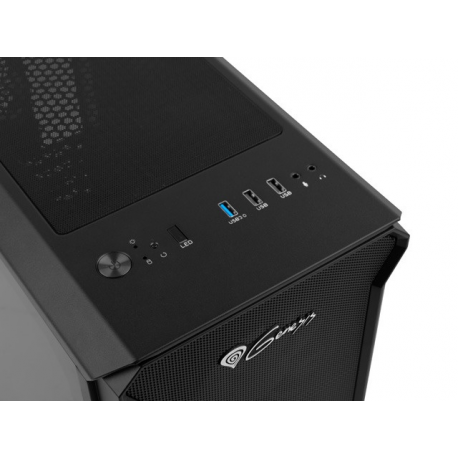 Genesis Irid 503 aRGB - Tower - micro ATX - no power supply (ATX) - black - USB/Audio - 10