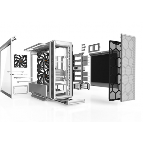 be quiet! Silent Base 802 Window - Tower - extended ATX - windowed side panel (tempered glass) - no power supply (ATX / PS/2) - white - USB/Audio - 8