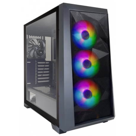 Xilence Performance A + X712.RGB - Mid tower - ATX - windowed side panel (tempered glass) - no power supply (ATX) - black - 0
