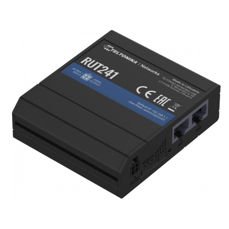 Teltonika RUT241 - Wireless router - WWAN - 802.11b / g / n - 2.4 GHz - 3G, 4G, 2G - DIN rail mountable - 0