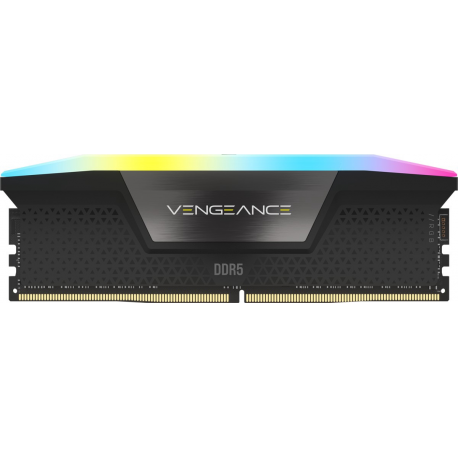 CORSAIR Vengeance RGB - DDR5 - kit - 32 GB: 2 x 16 GB - DIMM 288-pin - 6400 MHz / PC5-51200 - CL36 - black - 2