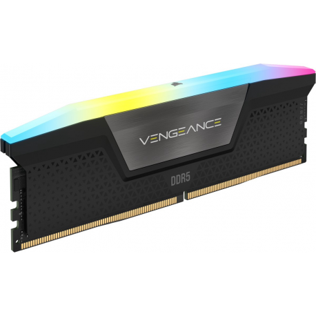 CORSAIR Vengeance RGB - DDR5 - kit - 32 GB: 2 x 16 GB - DIMM 288-pin - 6400 MHz / PC5-51200 - CL36 - black - 3