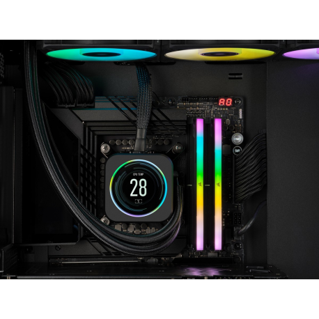 CORSAIR Vengeance RGB - DDR5 - kit - 32 GB: 2 x 16 GB - DIMM 288-pin - 6400 MHz / PC5-51200 - CL36 - black - 6