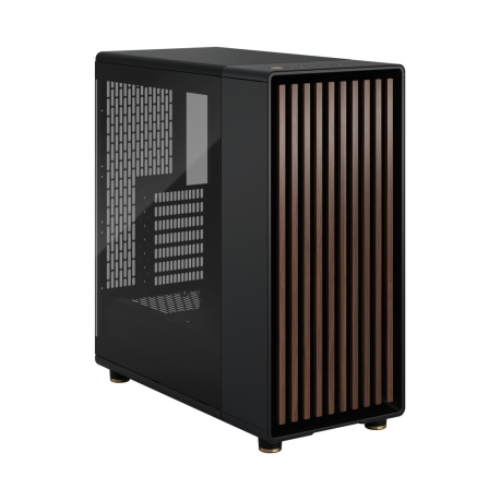Fractal Design North - Mid tower - ATX - windowed side panel (tinted glass) - no power supply (ATX) - charcoal black - USB / Audio - 21