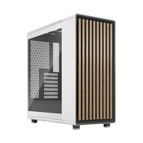 Fractal Design North - Mid tower - ATX - windowed side panel (tempered glass) - no power supply (ATX) - chalk white - USB / Audio - 30