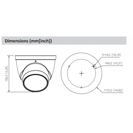 Dahua WizSense 2 Series IPC-HDW2441T-ZS - Network surveillance camera - eyeball - dustproof  /  waterproof - colour (Day&Night) - 4 MP - 2688 x 1520 - 720p, 1080p - M14 mount - fixed iris - vari-focal - audio - Ethernet 10Base-T / 100Base-T - MJPEG, H.264, H.265, H.265+, H.264+, H.264B, H.264H - DC 12 V  /  PoE - 2