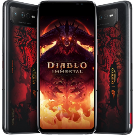 ASUS ROG Phone 6 - Diablo Immortal Edition - 5G smartphone - dual-SIM - RAM 16 GB  /  Internal Memory 512 GB - OLED display - 6.78" - 2448 x 1080 pixels (165 Hz) - 3x rear cameras 50 MP, 13 MP, 5 MP - front camera 12 MP - hellfire red - 6