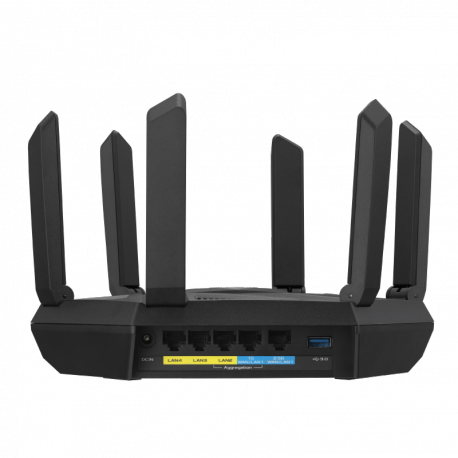 ASUS RT-AXE7800 - Wireless router - 4-port switch - GigE, 2.5 GigE, 802.11ax (Wi-Fi 6E) - WAN ports: 2 - 802.11a / b / g / n / ac / ax (Wi-Fi 6E) - Multi-Band - 6