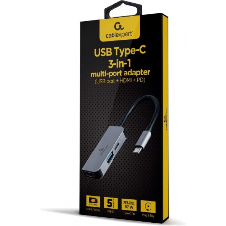 Cablexpert A-CM-COMBO3-02 - Docking station - USB-C 3.1 - HDMI - 1