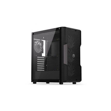 Endorfy Regnum 400 ARGB - PC case - ATX - windowed side panel (tempered glass) - no power supply (ATX) - black - USB / Audio - 12