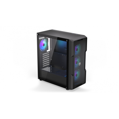 Endorfy Regnum 400 ARGB - PC case - ATX - windowed side panel (tempered glass) - no power supply (ATX) - black - USB / Audio - 14