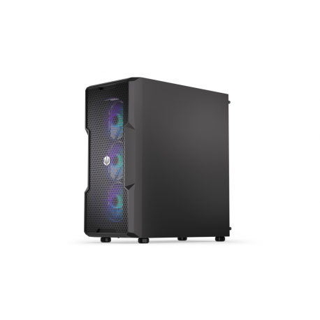 Endorfy Regnum 400 ARGB - PC case - ATX - windowed side panel (tempered glass) - no power supply (ATX) - black - USB / Audio - 24
