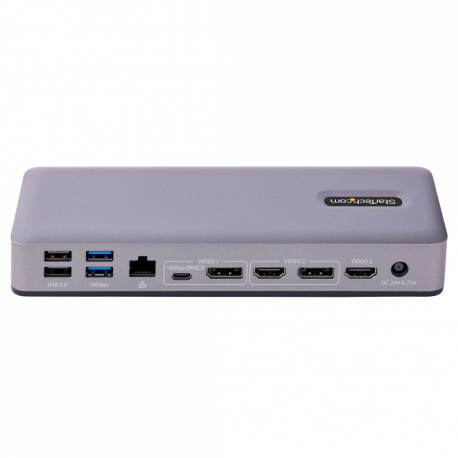 StarTech.com USB-C Docking Station - Multi Monitor HDMI / DP / DP Alt Mode USB-C Dock - 3x 4K30 / 2x 4K60 - 7-Port USB Hub - 60W Power Delivery - GbE - 3.5mm Audio - Works With Chromebook certified - Docking station - USB-C / Thunderbolt 3 / Thunderbolt 4 - 2 x HDMI, 2 x DP, USB-C - GigE - 60 Watt - 3