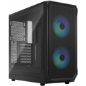 Fractal Design Focus 2 RGB - Tower - ATX - windowed side panel (tempered glass) - no power supply (ATX) - black TG clear tint - USB/Audio