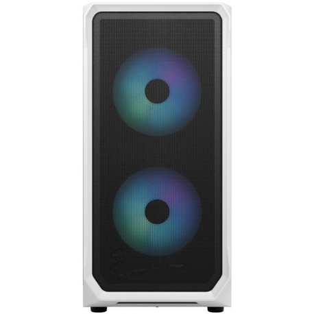 Fractal Design Focus 2 RGB - Tower - ATX - windowed side panel (tempered glass) - no power supply (ATX) - white TG clear tint - USB/Audio - 1