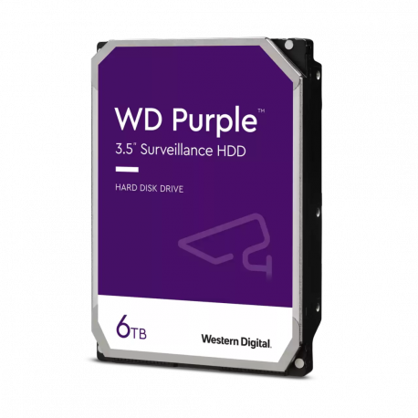 WD Purple WD64PURZ - Hard drive - 6 TB - surveillance - internal - 3.5" - SATA 6Gb/s - 5400 rpm - buffer: 256 MB - 0