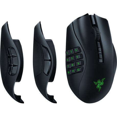 Razer Naga V2 Pro - Mouse - MMO, HyperScroll Pro wheel, gaming - ergonomic - right-handed - optical - 20 buttons - wireless, wired - Bluetooth, 2.4 GHz, USB-C - 8