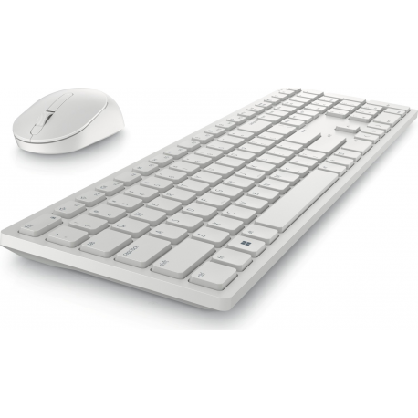 Dell Pro KM5221W - Keyboard and mouse set - wireless - 2.4 GHz - QWERTY - Russian - white - 2