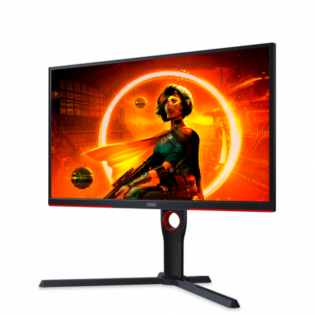 AOC Gaming 25G3ZM / BK - G3 Series - LED monitor - gaming - 25" (24.5" viewable) - 1920 x 1080 Full HD (1080p) @ 240 Hz - VA - 300 cd / m² - 3000:1 - 0.5 ms - 2xHDMI, DisplayPort - black, red - 13