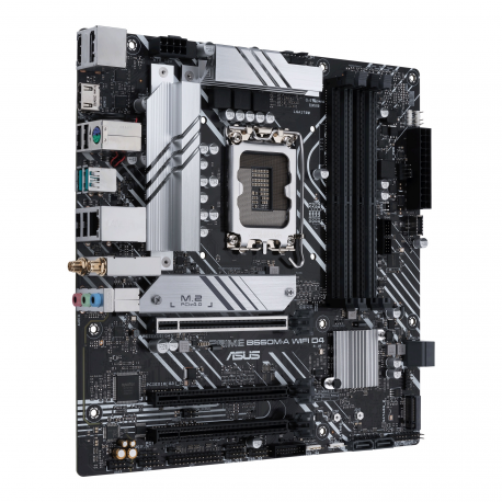 ASUS PRIME B660M-A WIFI D4 - Motherboard - micro ATX - LGA1700 Socket - B660 Chipset - USB 3.2 Gen 1, USB 3.2 Gen 2, USB-C 3.2 Gen 1 - Gigabit LAN, Wi-Fi 6, Bluetooth - onboard graphics (CPU required) - HD Audio (8-channel) - 1