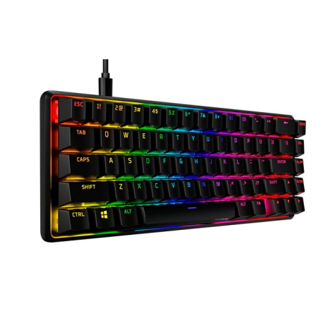 HyperX Alloy Origins 65 - Keyboard - backlit - USB-C - QWERTY - US - key switch: HyperX Red - black - for Xbox One, Xbox One S, Xbox One S All-Digital Edition, Xbox One X, Xbox Series S, Xbox Series X; Sony PlayStation 4, Sony PlayStation 5 - 2