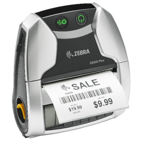 Zebra ZQ320 Plus - Receipt printer - direct thermal - Roll (8 cm) - 203 dpi - up to 100 mm/sec - USB 2.0, NFC, Wi-Fi(ac), Bluetooth 4.2 LE - tear bar - silver - 0