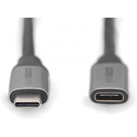 DIGITUS - USB extension cable - USB-C (M) to USB-C (F) - USB 3.1 - 1 m - 4K support - black - 1
