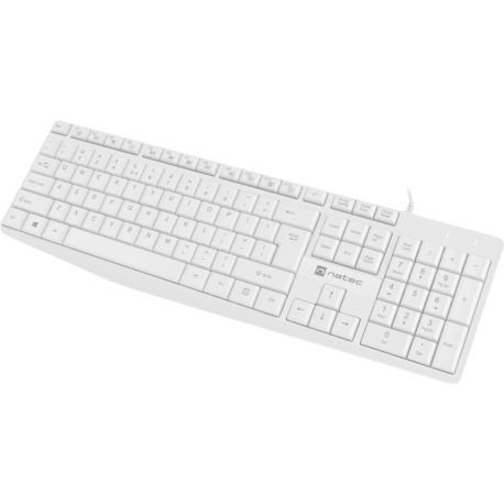 Natec Nautilus - Keyboard - USB - QWERTY - US - white - 0