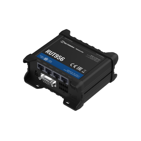 Teltonika RUT956 - Wireless router - WWAN 3-port switch 2.4 GHz - 4G, 2G, 3G - DIN rail mountable - 0