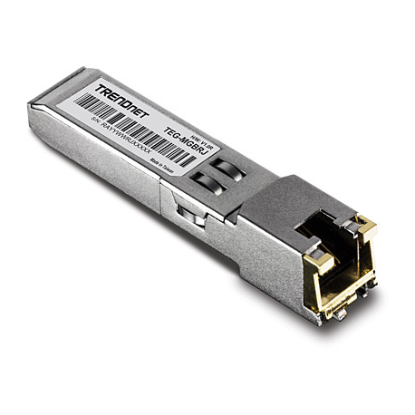 TRENDnet TEG MGBRJ - Version v1.0R - SFP (mini-GBIC) transceiver module - GigE - 1000Base-T - RJ-45 - up to 100 m - 0