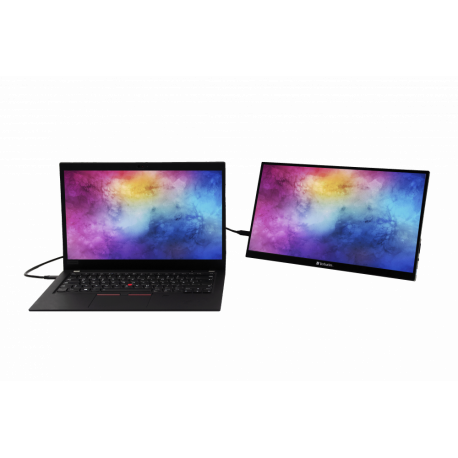 Verbatim PMT-14 - LED monitor - 14" - portable - touchscreen - 1920 x 1080 Full HD (1080p) - IPS - 1000:1 - HDMI, 2xUSB-C - speakers - 1