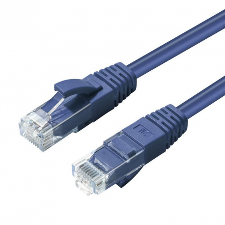 MicroConnect - Network cable - RJ-45 (M) to RJ-45 (M) - 20 cm - UTP - CAT 6 - booted, halogen-free - blue - 0