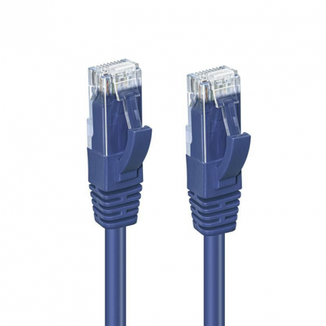 MicroConnect - Network cable - RJ-45 (M) to RJ-45 (M) - 20 cm - UTP - CAT 6 - booted, halogen-free - blue - 1