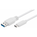 MicroConnect - USB cable - USB Type A (M) to USB-C (M) - USB 3.1 - 20 cm - molded - white