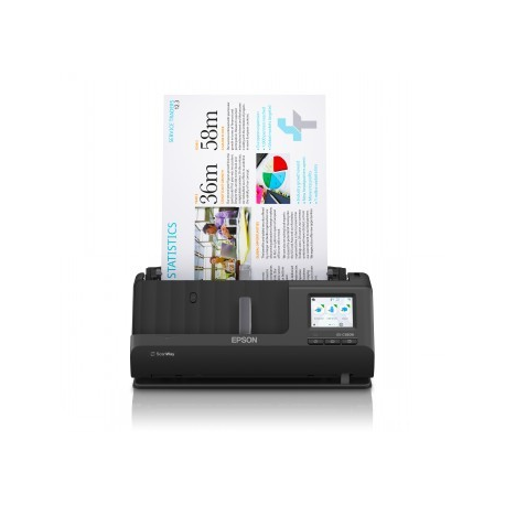 Epson ES-C380W - Sheetfed scanner - Duplex - A4 / Legal - 600 dpi x 600 dpi - ADF (20 pages) - up to 3500 scans per day - USB 2.0, Wi-Fi(n) - 0