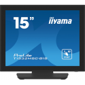 iiyama ProLite T1532MSC-B1S - LCD monitor - 15" - touchscreen - 1024 x 768 - TN - 350 cd / m² - 800:1 - 8 ms - HDMI, VGA, DisplayPort - speakers - black, matte
