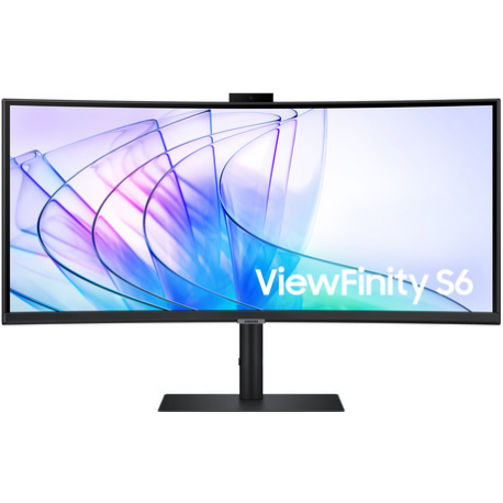 Samsung ViewFinity S6 S34C652VAU - S65VC Series - LED monitor - curved - 34" - 3440 x 1440 UWQHD @ 100 Hz - VA - 350 cd / m² - 3000:1 - HDR10 - 5 ms - HDMI, DisplayPort, USB-C - speakers - black - 0