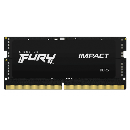 Kingston FURY Impact - DDR5 - kit - 32 GB: 2 x 16 GB - SO-DIMM 262-pin - 6400 MHz / PC5-51200 - CL38 - 1.35 V - on-die ECC - 0