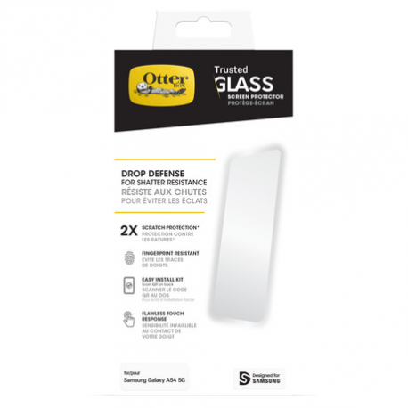 OtterBox Trusted Glass - Screen protector for mobile phone - glass - clear - for Samsung Galaxy A54 5G - 3